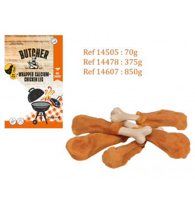 chicken wrapped calcium chicken leg 375g