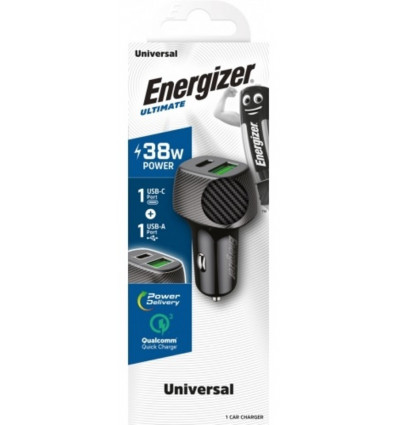 energizer car charger 38w pd qc 3.0 zwar