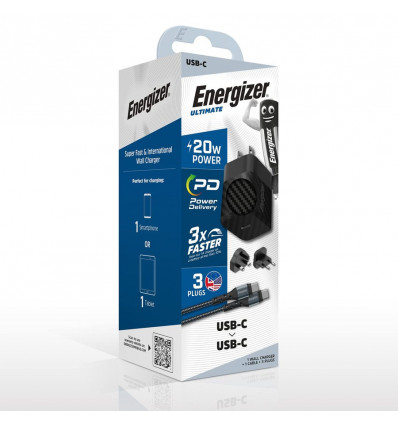 energizer wall charger pd 20w eu uk us