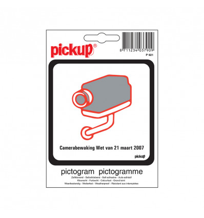 pictogram 10x10cm camerabew wet belgie