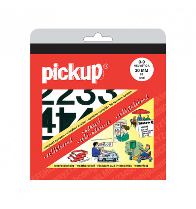 Cijferboek Helvetica zwart 30 mm