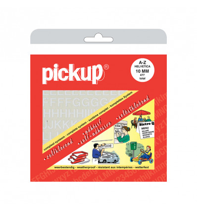 Letterboek Helvetica wit 10 mm