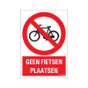 Bord Geen fietsen plaatsen