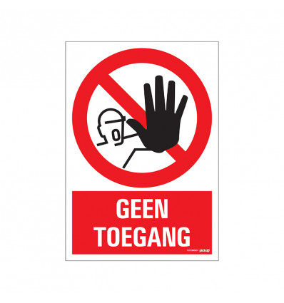 Bord Geen toegang