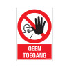 Bord Geen toegang