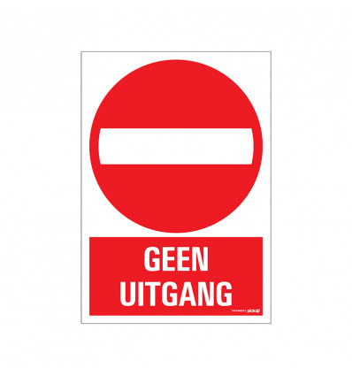 Bord Geen uitgang
