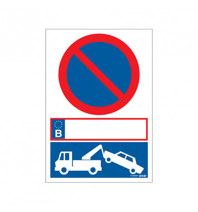 Bord Parkeerverbod/wegsleepzone BE