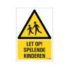 Bord Let op spelende kinderen