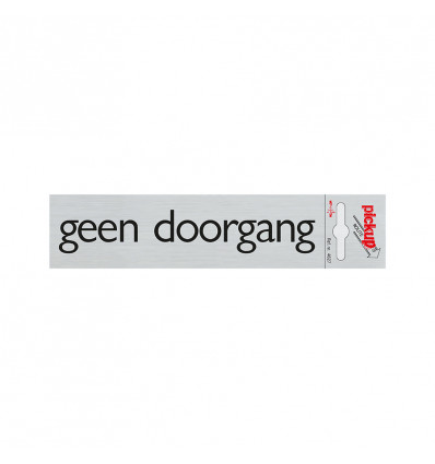 Bord Alulook Geen doorgang