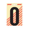 plakletter nobel 150mm zwart o