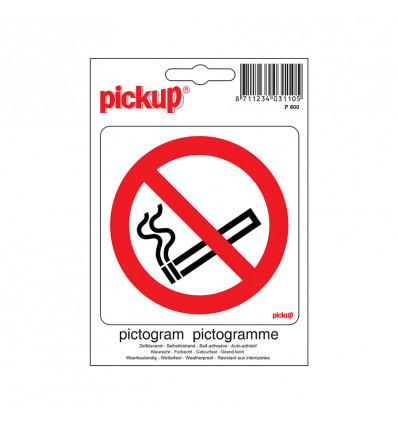 pic 10x10cm verboden te roken