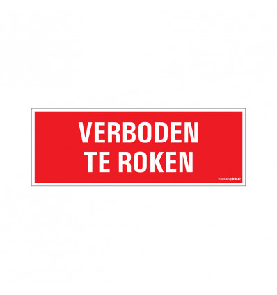 verboden te roken 330x120mm