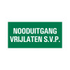 bord 150x300mm vluchtweg nooduitgang vrijlaten