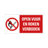combibord 150x300mm open vuur en roken verboden