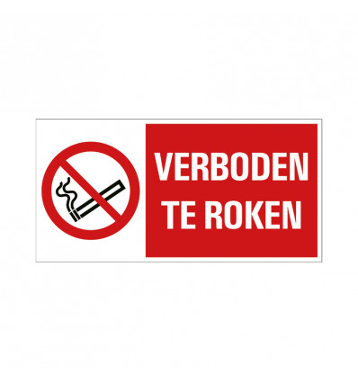 combibord 150x300mm verboden te roken