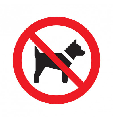 bord rond 180mm verboden voor honden