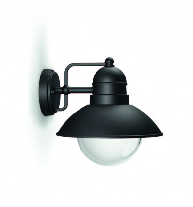 hoverfly wand lantaarn zwart 1x60w