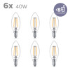 LED classic 40W B35 E14 WW CL ND 6CT/4