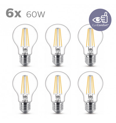 LED classic 60W A60 E27 WW CL ND 6CT/4