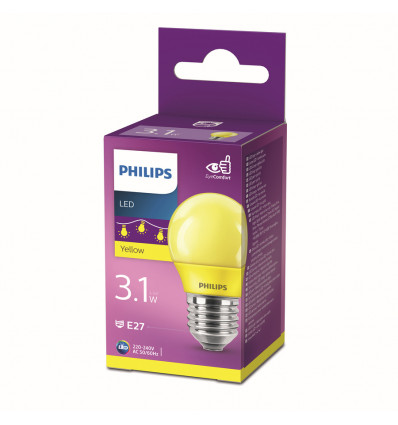 LED colored P45 E27 YELLOW 1PF/6