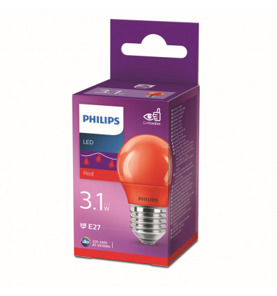 LED colored P45 E27 RED 1PF/6