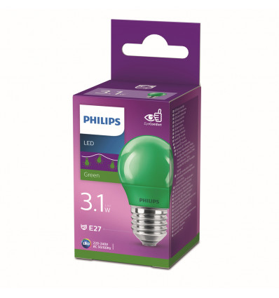LED colored P45 E27 GREEN 1PF/6