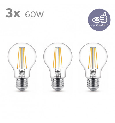 LED classic 60W A60 E27 WW CL ND 3PF/6