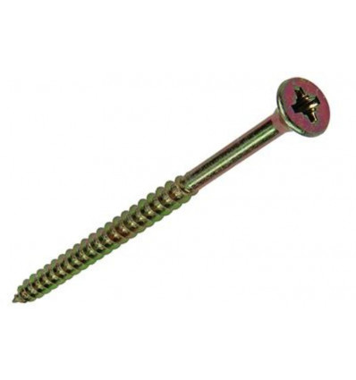 SPAANPLAATSCHROEF VZ KOP GEELVERZ. 4 ST 6,0 X 90 MM