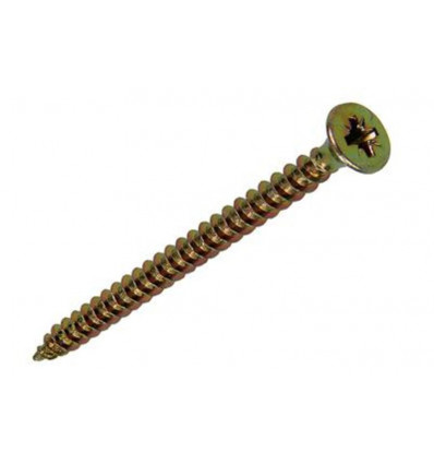 SPAANPLAATSCHROEF VZ KOP GEELVERZ. 25ST 4,5 X 60 MM