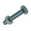 TAPBOUT + MOER STAAL VERZINKT 5 ST M8 X 40 MM