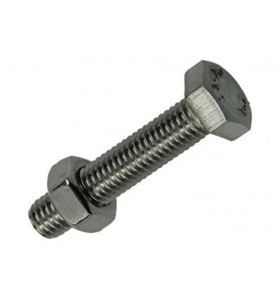 TAPBOUT+MOER ROESTVRIJSTAAL 2 ST M8X40