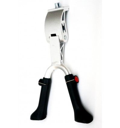 steunvoet aluminium dubbel voor fiets 24