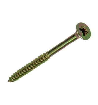 SPAANPLAATSCHROEF VZ KOP GEEL VZ 100 ST 6,0 x 80 MM