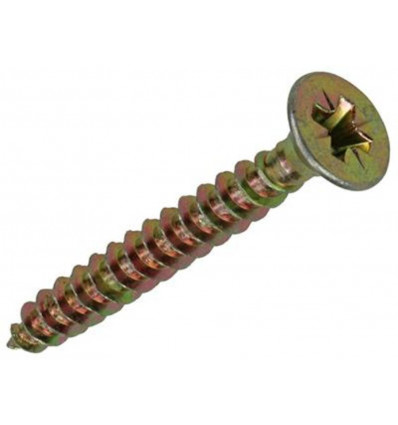 SPAANPLAATSCHROEF VZ KOP GEEL VZ 100 ST 6,0 x 50 MM