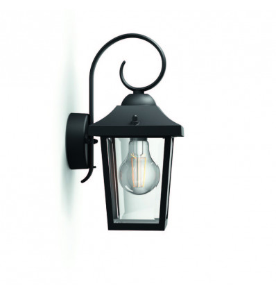 buzzard wall lantern black 1x60w 230v