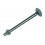 houtbout + moer verzinkt 100st 6.0 x 80 mm