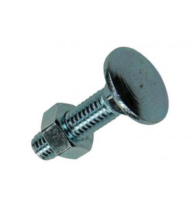 houtbout + moer verzinkt 100st 8.0 x 30 mm