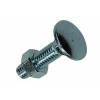 houtbout + moer verzinkt 100st 8.0 x 30 mm
