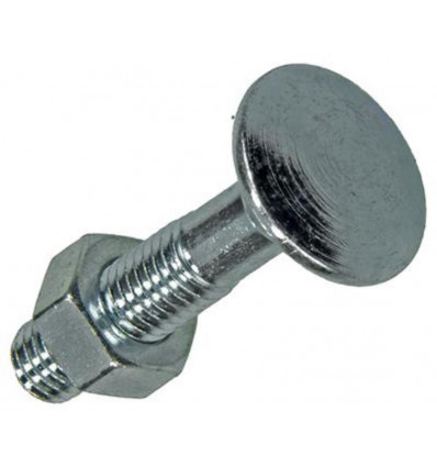 houtbout + moer verzinkt 100st 8.0 x 40 mm