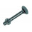houtbout + moer verzinkt 075st 8.0 x 60 mm
