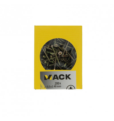 SPAANPLAATSCHROEF VZ KOP GEEL VZ 200 ST 4,0 x 40 MM