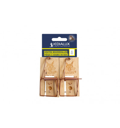 houten muizenvallen 2stuks
