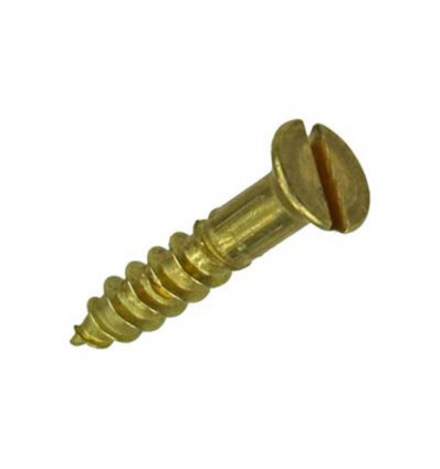 HOUTSCHROEF VERZONKEN KOP MESSING 14ST 3,0 X 16 MM