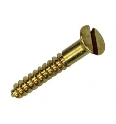 HOUTSCHROEF VERZONKEN KOP MESSING 12ST 3,0 X 20 MM