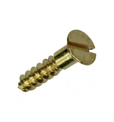 HOUTSCHROEF VERZONKEN KOP MESSING 12ST 3,5 X 16 MM