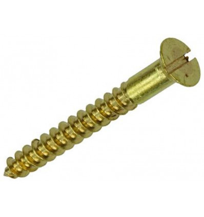 HOUTSCHROEF VERZONKEN KOP MESSING 9 ST 3,5 X 30 MM