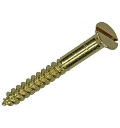 HOUTSCHROEF VERZONKEN KOP MESSING 4 ST 5,5 X 50 MM