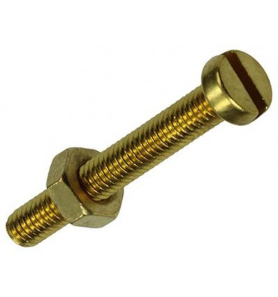 METAALSCHROEF CYL.KOP+MOER MESSING 4ST M4 X 30 MM