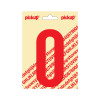 plakcijfer nobel 120mm rood 0