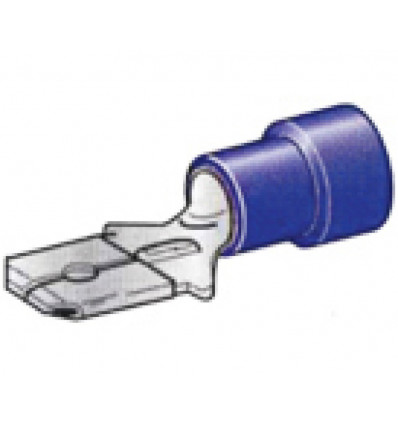 Kabelsch.blauw 10st/6.3mm/740